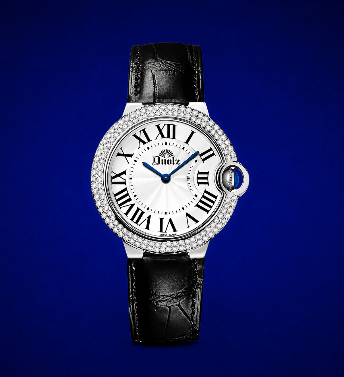 Elegant Crystal Women's Watch – Stainless Steel Quartz Dress Watch