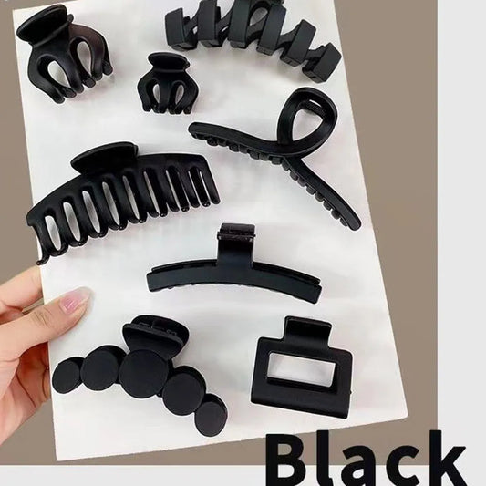 Matte Hair Clip Set – 8 Pcs Frosted Hair Accessories for Women