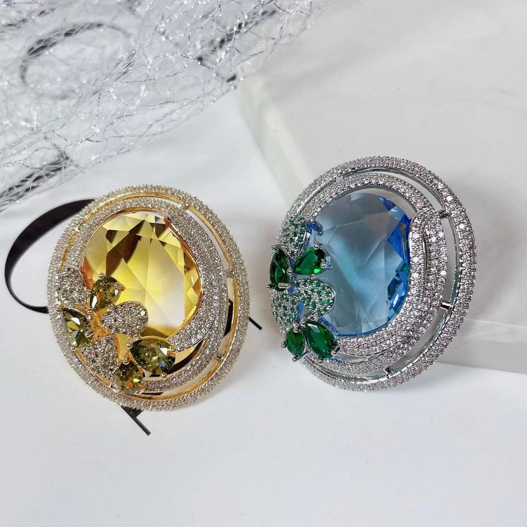 Bold Glam Zircon Studs – Luxe Earrings for Women