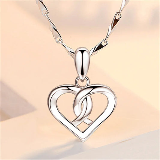 Elegant 925 Sterling Silver Zircon Necklace – Timeless Romantic Jewelry