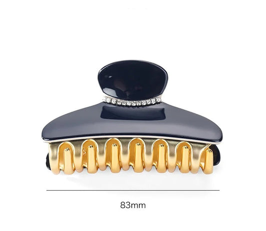 Luxury Acrylic Hair Claw Clip – French Gold-Edge Hair Accessory for Women