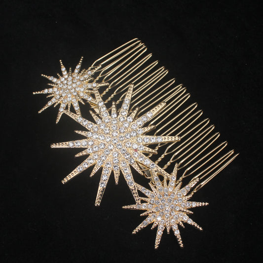 Crystal Star Hair Comb – Elegant Bridal Hair Accessory