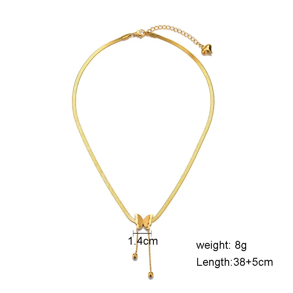 Minimalist Butterfly Necklace – Gold Fashion Jewelry