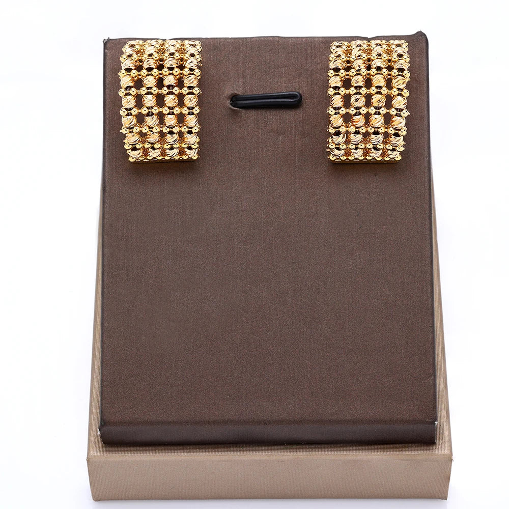 Luxury Geometric Statement Jewelry Set – Bold Necklace, Earrings & Ring