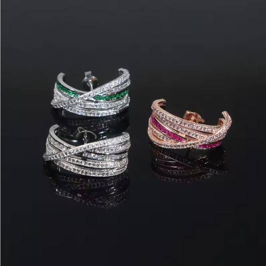 Luxury Ear Cuffs Adorned with Zircon Stones – No Piercing Needed