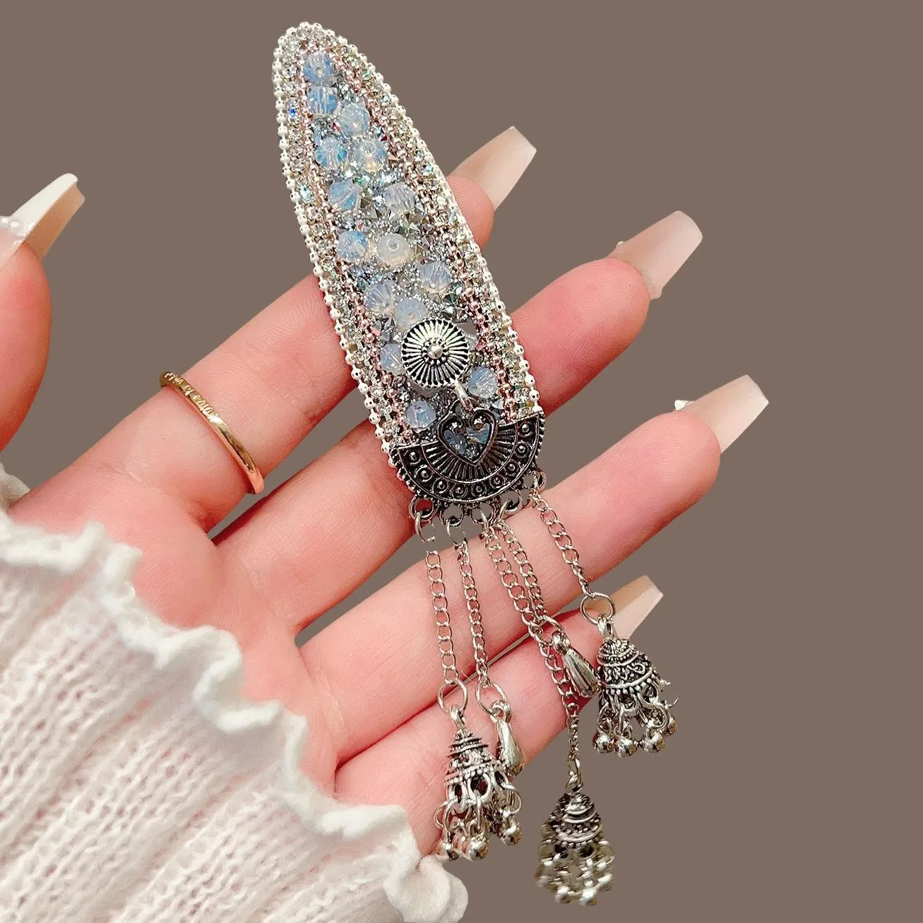 Luxury Bohemian Hair Accessory – Crystal Embellished Hair Pin