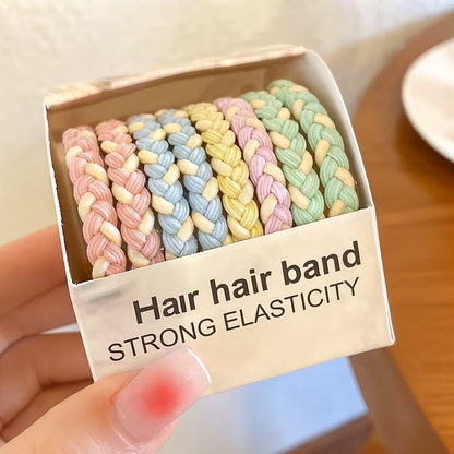 Colorful High-Elastic Hair Tie Set – Soft Nylon & Rubber Hair Bands | Cute Hair Accessories for Women & Girls