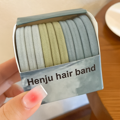 Colorful High-Elastic Hair Tie Set – Soft Nylon & Rubber Hair Bands | Cute Hair Accessories for Women & Girls