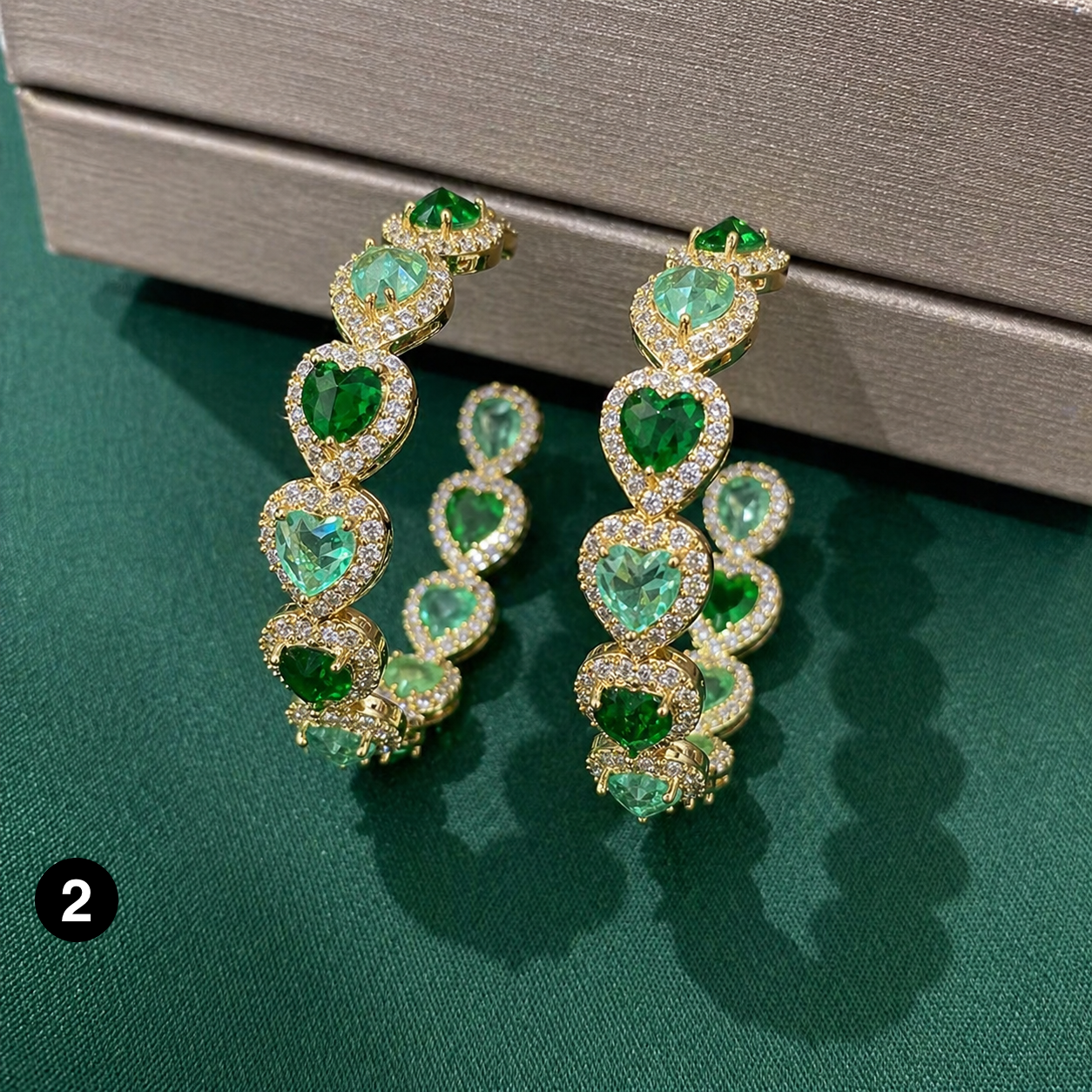 Premium Zirconia Hoop Earrings – Elegant Crystal Circle Jewelry