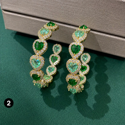 Premium Zirconia Hoop Earrings – Elegant Crystal Circle Jewelry