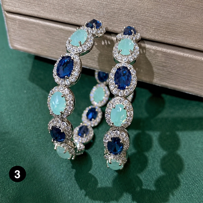 Premium Zirconia Hoop Earrings – Elegant Crystal Circle Jewelry