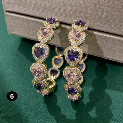Premium Zirconia Hoop Earrings – Elegant Crystal Circle Jewelry