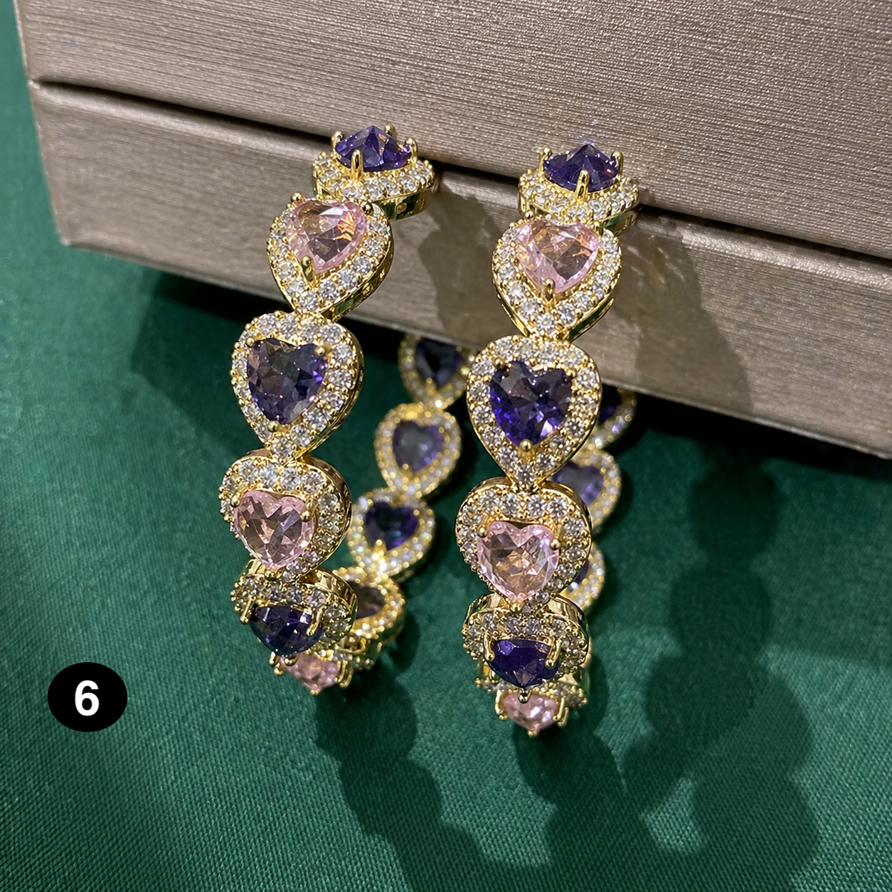 Premium Zirconia Hoop Earrings – Elegant Crystal Circle Jewelry
