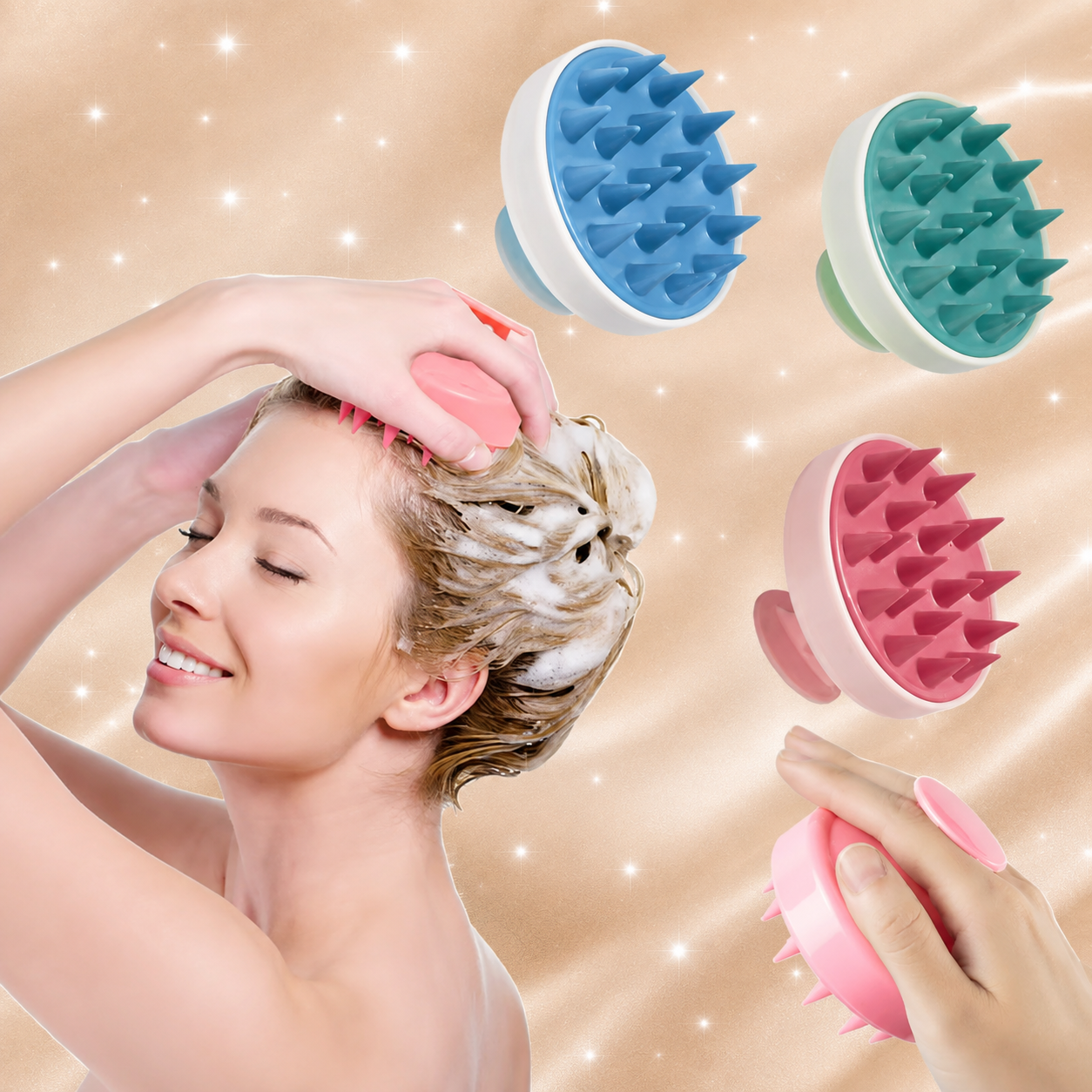 Silicone Scalp Massager & Shampoo Brush