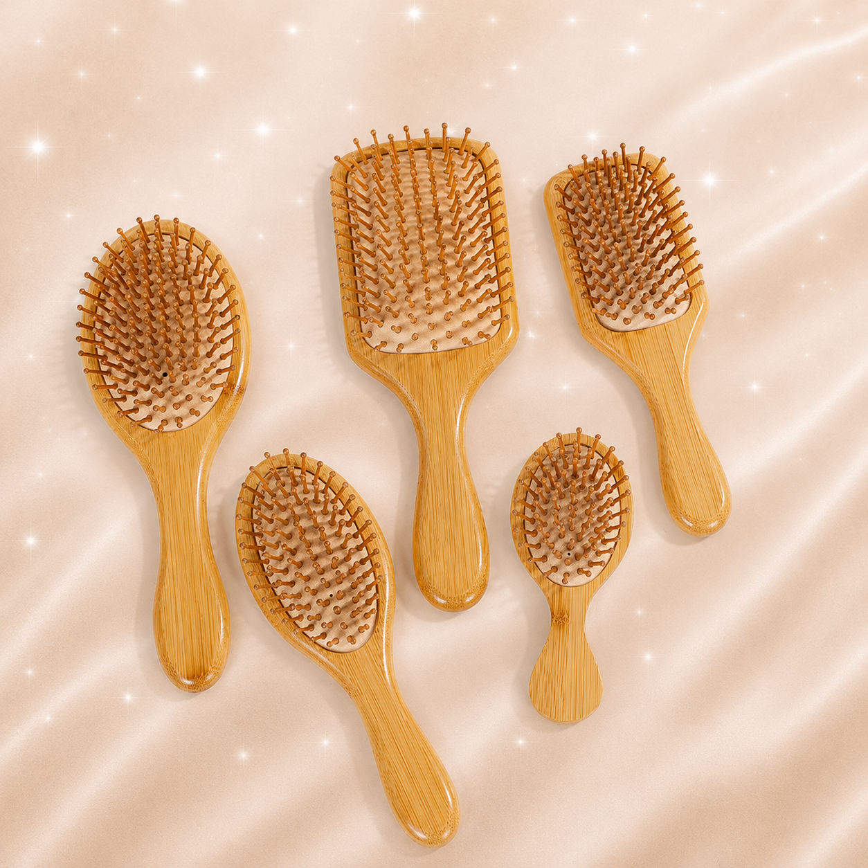Bamboo Hair Brush – Anti-Static Scalp Massage & Detangling Brush