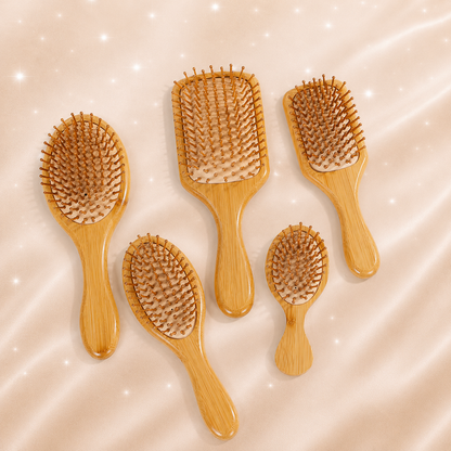Bamboo Hair Brush – Anti-Static Scalp Massage & Detangling Brush