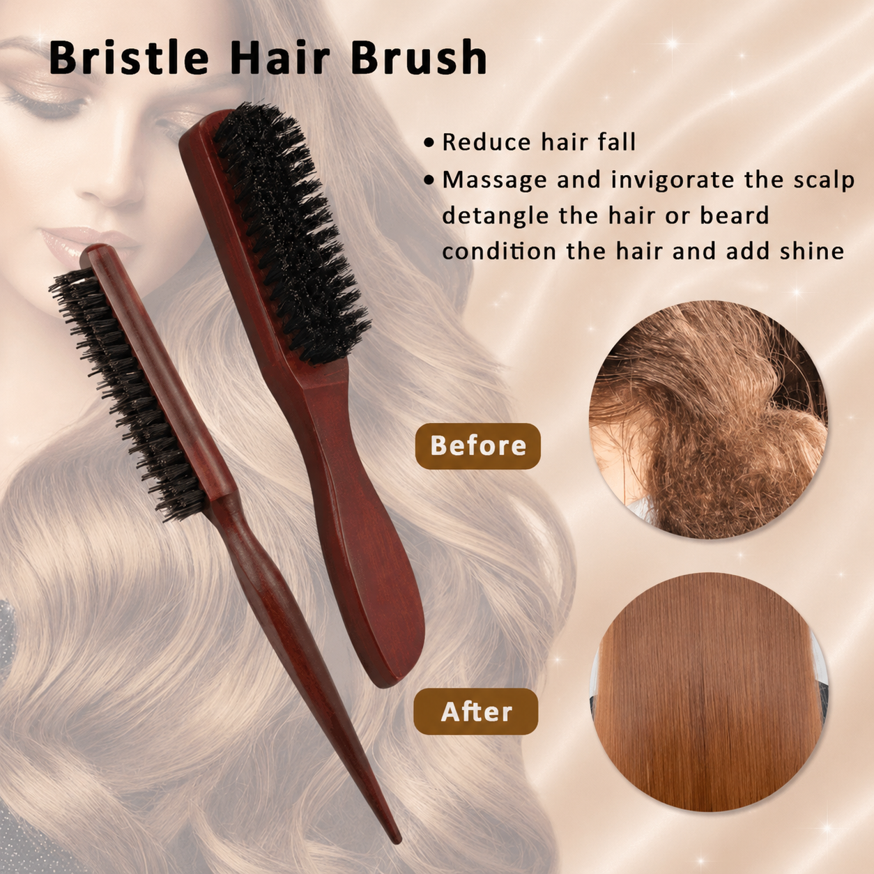 Hair Styling Comb & Brush Set – Teasing, Edge & Parting Tools