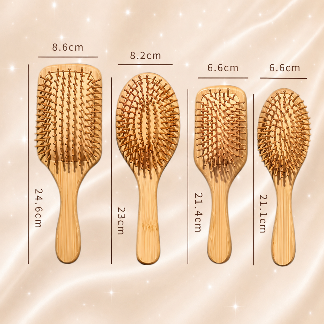 Bamboo Hair Brush – Anti-Static Scalp Massage & Detangling Brush