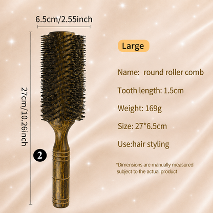 Boar Bristle Round Hair Brush – Volume & Blowout Styling