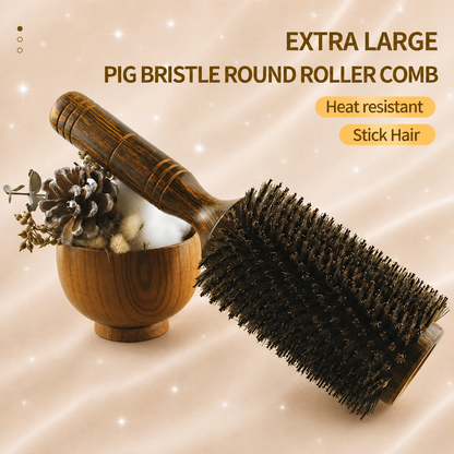 Boar Bristle Round Hair Brush – Volume & Blowout Styling