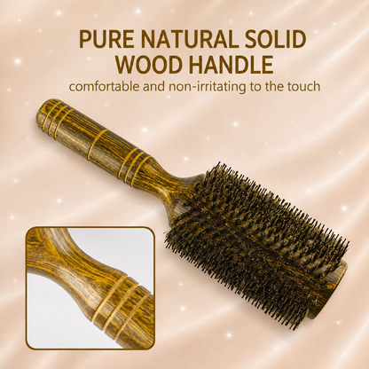 Boar Bristle Round Hair Brush – Volume & Blowout Styling