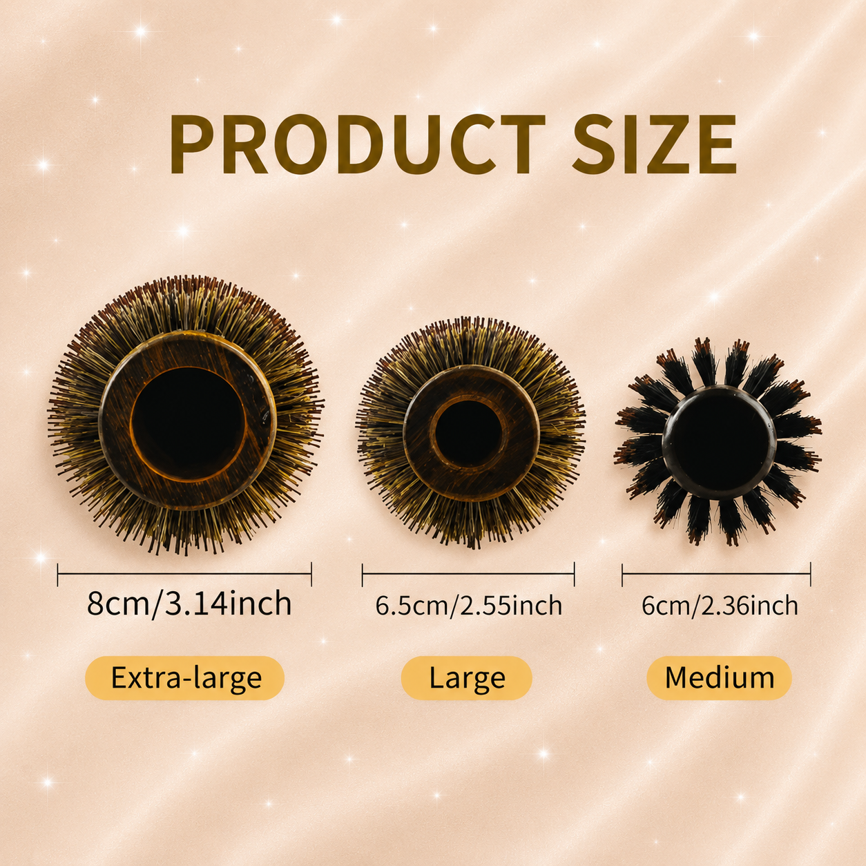 Boar Bristle Round Hair Brush – Volume & Blowout Styling