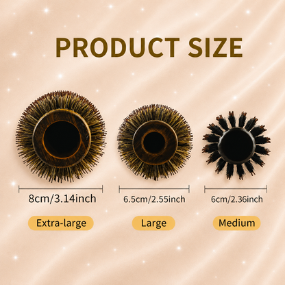 Boar Bristle Round Hair Brush – Volume & Blowout Styling