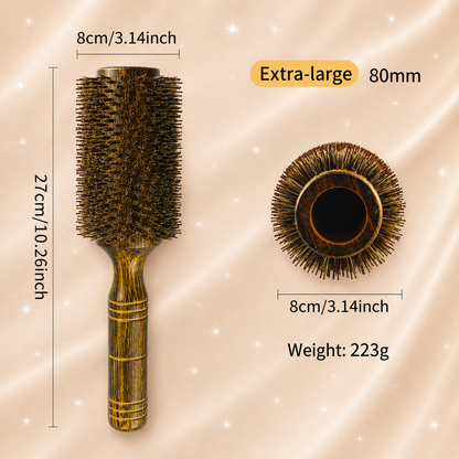 Boar Bristle Round Hair Brush – Volume & Blowout Styling