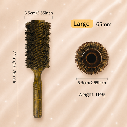 Boar Bristle Round Hair Brush – Volume & Blowout Styling