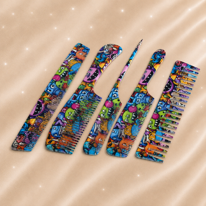 Hair Styling Comb Set – Detangling, Parting & Styling Combs