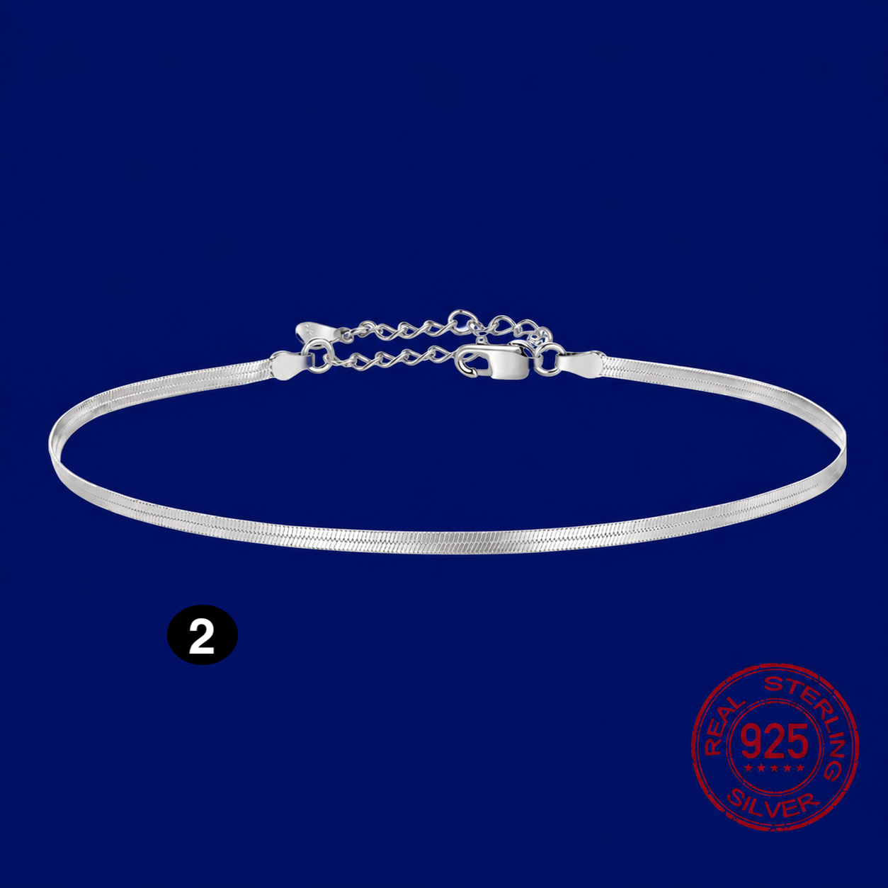 925 Sterling Silver Luxury Anklet