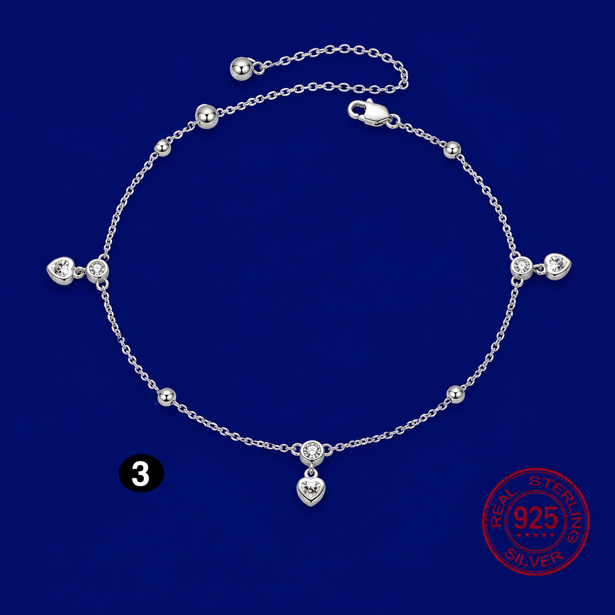 925 Sterling Silver Luxury Anklet