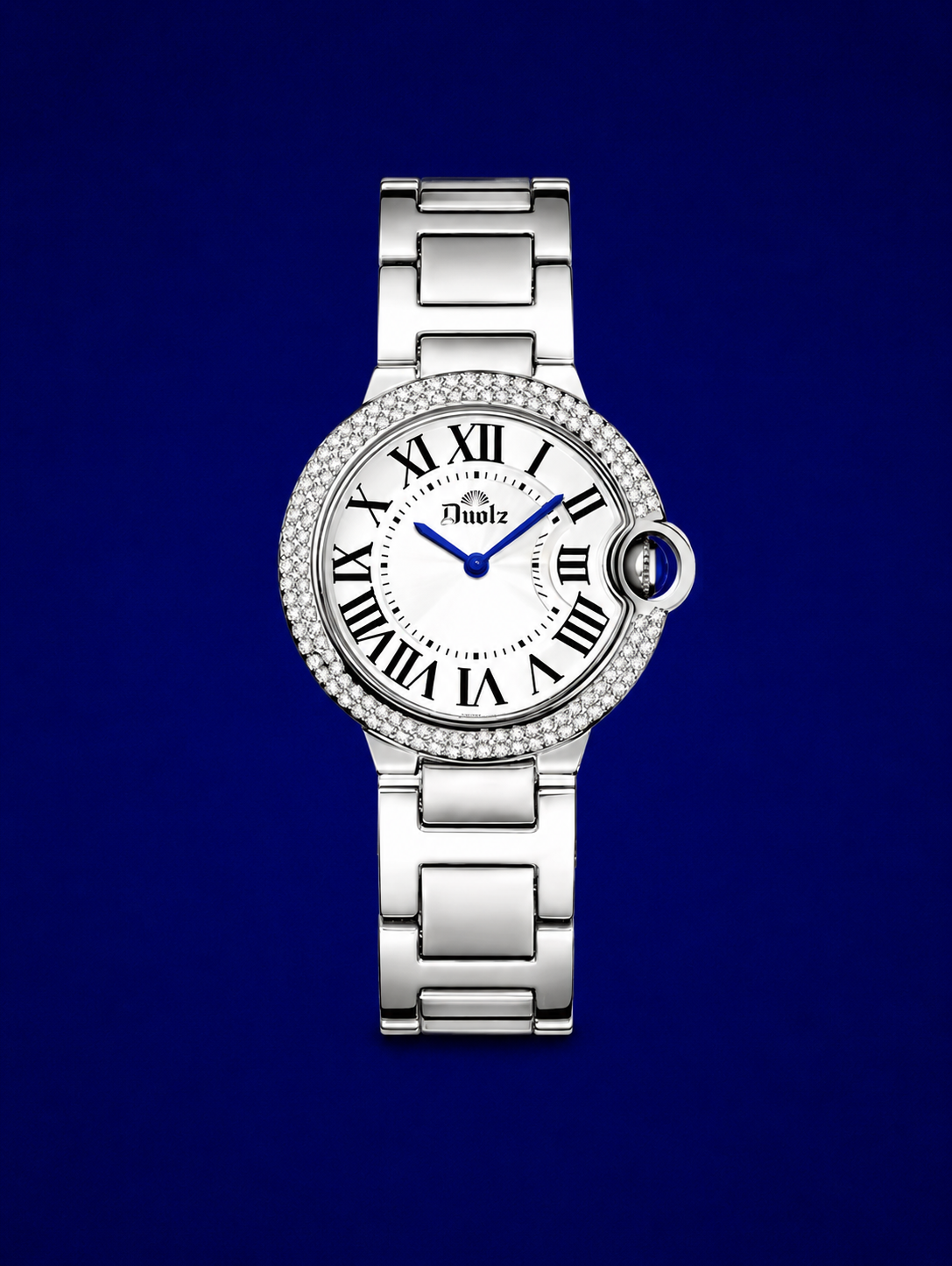 Elegant Crystal Women's Watch – Stainless Steel Quartz Dress Watch