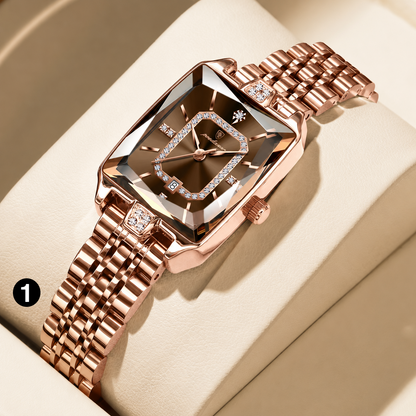 Luxury Women's Signature Watch – Crystal Quartz Timepiece