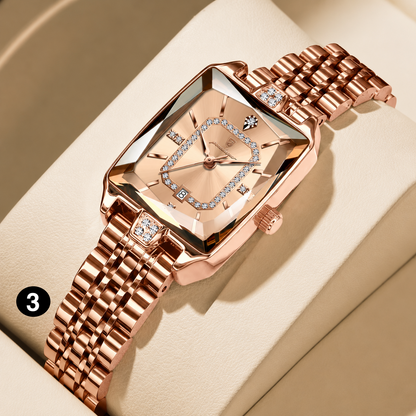 Luxury Women's Signature Watch – Crystal Quartz Timepiece