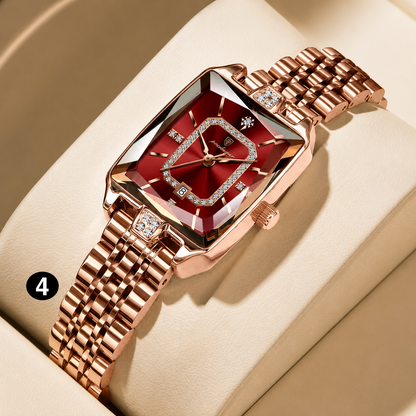 Luxury Women's Signature Watch – Crystal Quartz Timepiece