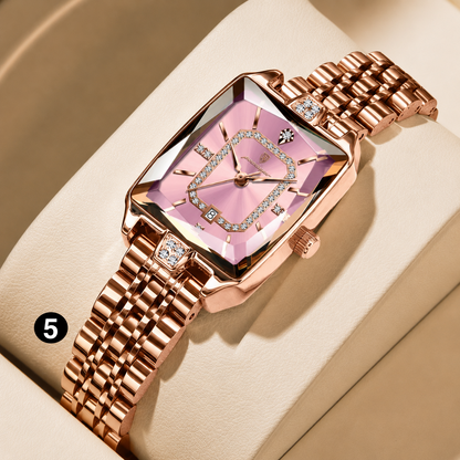 Luxury Women's Signature Watch – Crystal Quartz Timepiece