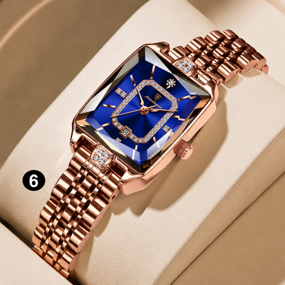 Luxury Women's Signature Watch – Crystal Quartz Timepiece