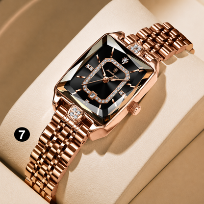 Luxury Women's Signature Watch – Crystal Quartz Timepiece