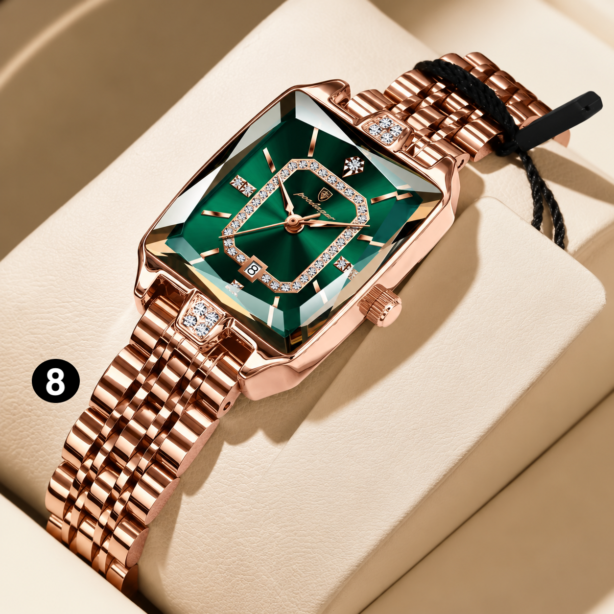 Luxury Women's Signature Watch – Crystal Quartz Timepiece