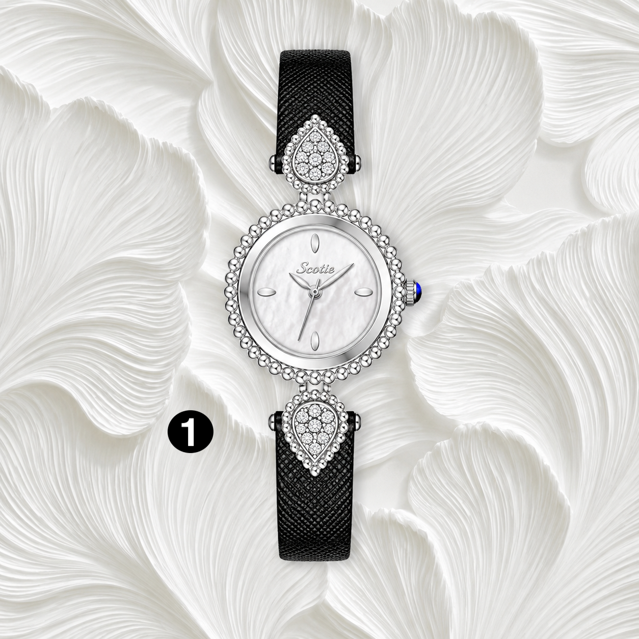 Elegant Vintage Women’s Watch – Luxury Waterproof Quartz with Crystal Details