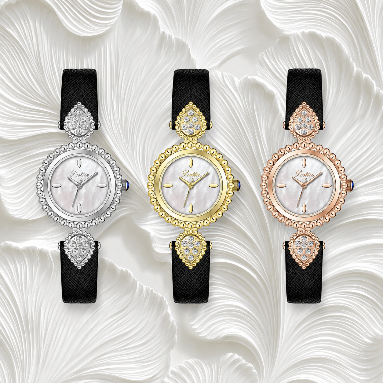 Elegant Vintage Women’s Watch – Luxury Waterproof Quartz with Crystal Details