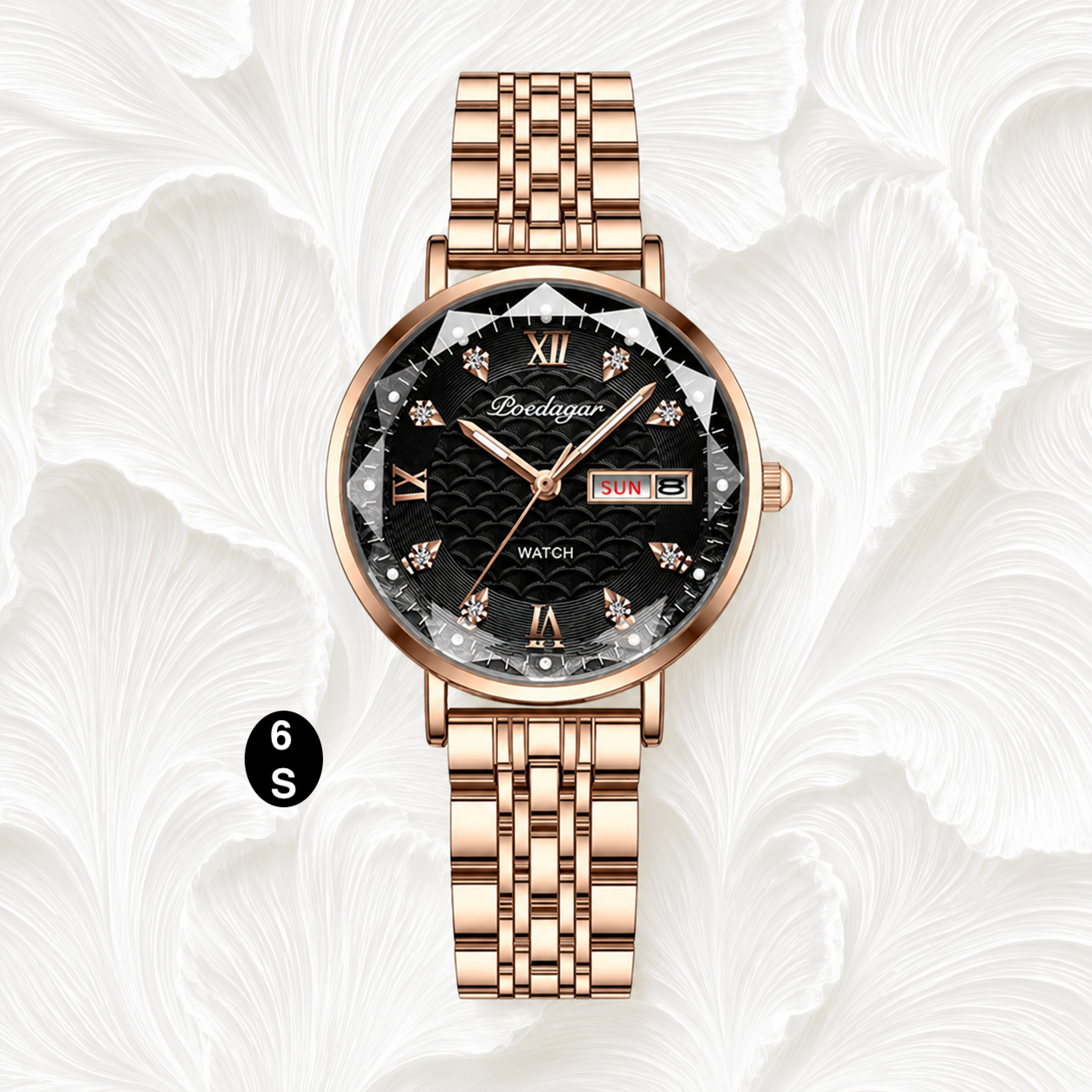 Elegant Rose Gold Women's Watch – Luxury Stainless Steel Quartz