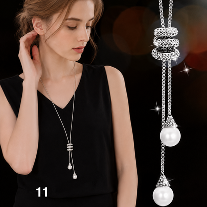 Fashion Long Crystal Pendant Necklace for Women