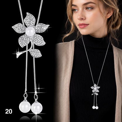 Fashion Long Crystal Pendant Necklace for Women