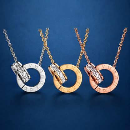 18K Gold Plated Stainless Steel Interlocking Circles Infinity Style