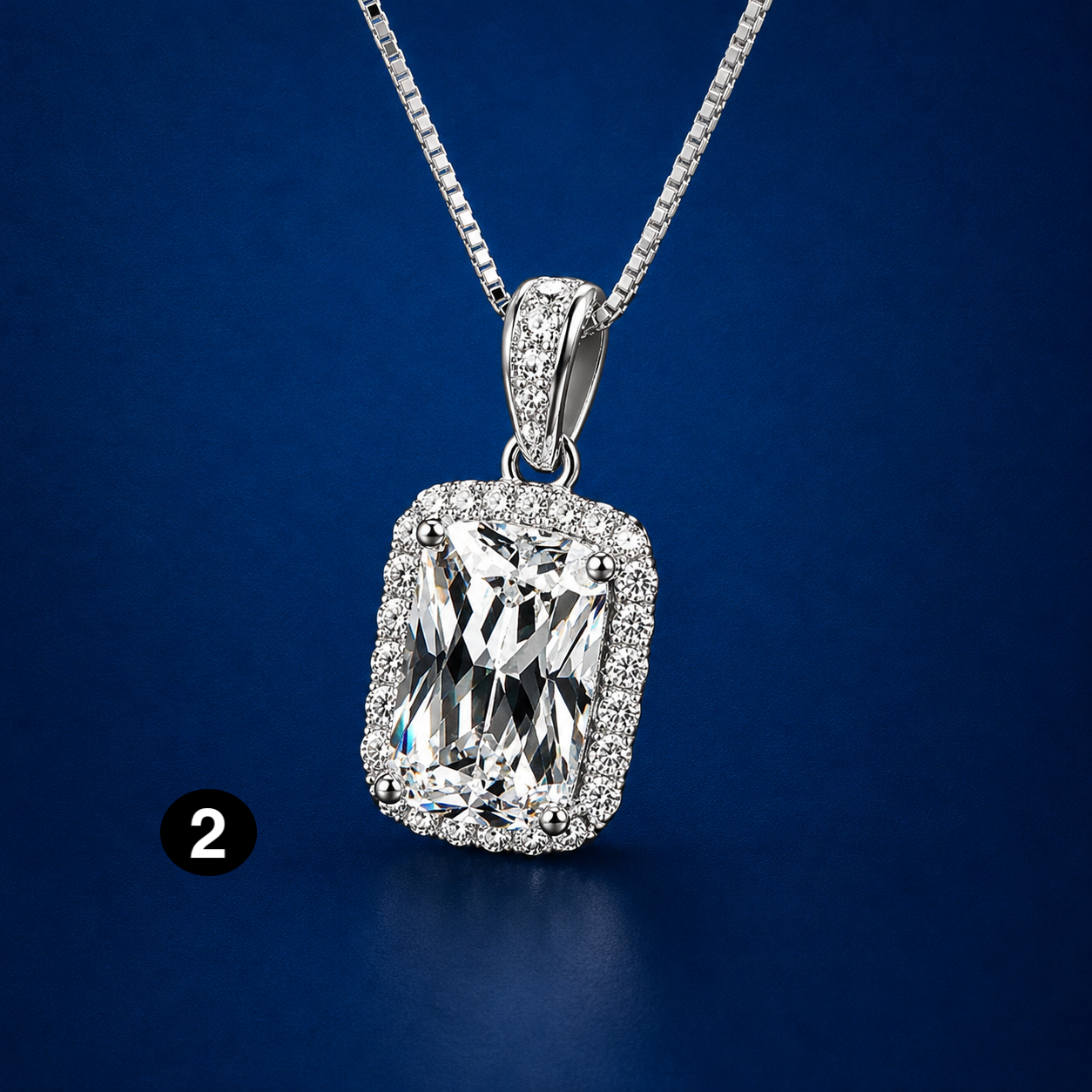 Elegant Cubic Zirconia Pendant Necklace - 925 sterling Silver Chain With Luxury Multi - Color Gemstones for Women
