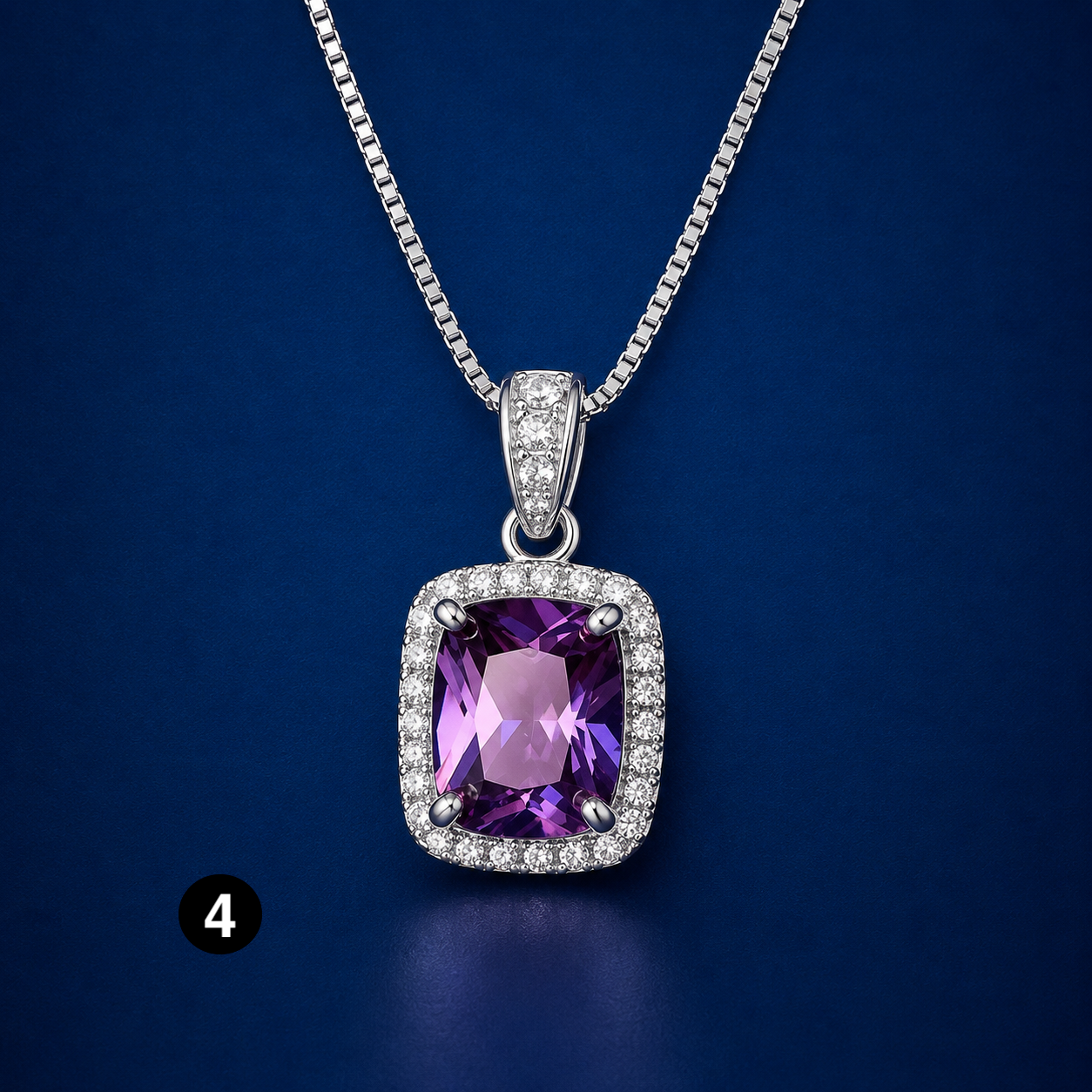 Elegant Cubic Zirconia Pendant Necklace - 925 sterling Silver Chain With Luxury Multi - Color Gemstones for Women