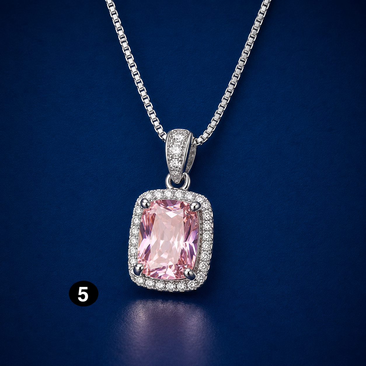 Elegant Cubic Zirconia Pendant Necklace - 925 sterling Silver Chain With Luxury Multi - Color Gemstones for Women