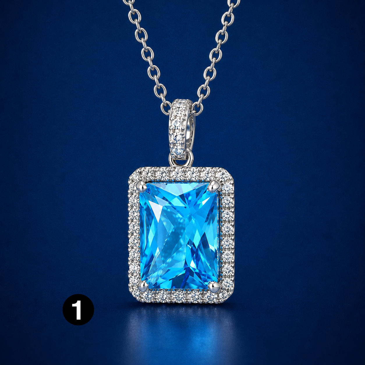 Elegant Cubic Zirconia Pendant Necklace - 925 sterling Silver Chain With Luxury Multi - Color Gemstones for Women